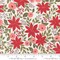 Fabric Moda Snow Poinsettia Berry and Pine by the Quarter Yard 5240-11